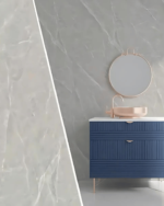 SPC Lichtgrijze Marmerlook – 280x122cm – 0013 - Afbeelding 2