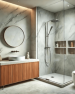 SPC Lichtgrijze Marmerlook – 280x122cm – 0013 - Afbeelding 3