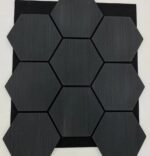 Hexagon Paneel Zwart/Antraciet 80x60cm