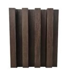 WPC gecanneleerde panelen, donkere walnootkleur