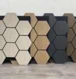 Hexagon Paneel Zwart/Antraciet 80x60cm - Afbeelding 2