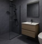 Steel Blue Luxe – 4 mm Premium SPC Wandpaneel 96x280cm 0052 - Afbeelding 2