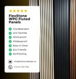 WPC gecanneleerde panelen, donkere walnootkleur - Afbeelding 2