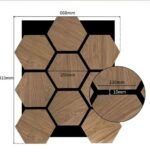 Hexagon Paneel Zwart/Antraciet 80x60cm - Afbeelding 3