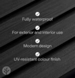 Gecanneleerde buitenpanelen | ZWART - Afbeelding 4